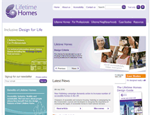 Tablet Screenshot of lifetimehomes.org.uk